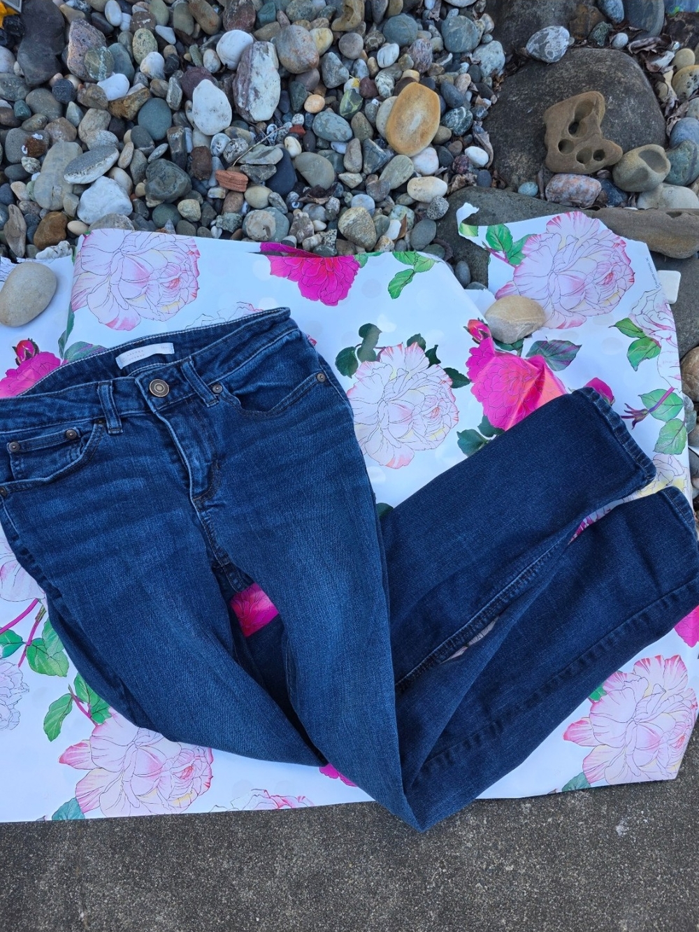 LC Lauren Conrad Dark Blue Skinny Jeans